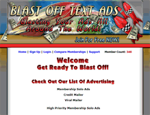 Tablet Screenshot of blastofftextads.info